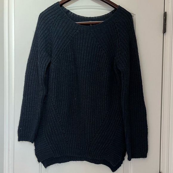Naf Naf - Navy Blue Knit Sweater - Picture 3 of 10